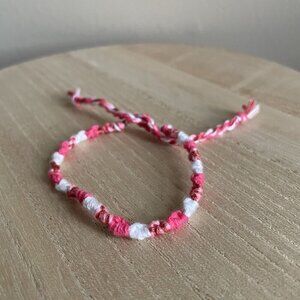 Georgiana Bracelet, anklet, trendy, comfortable, tie, embroidery thread, woven,
